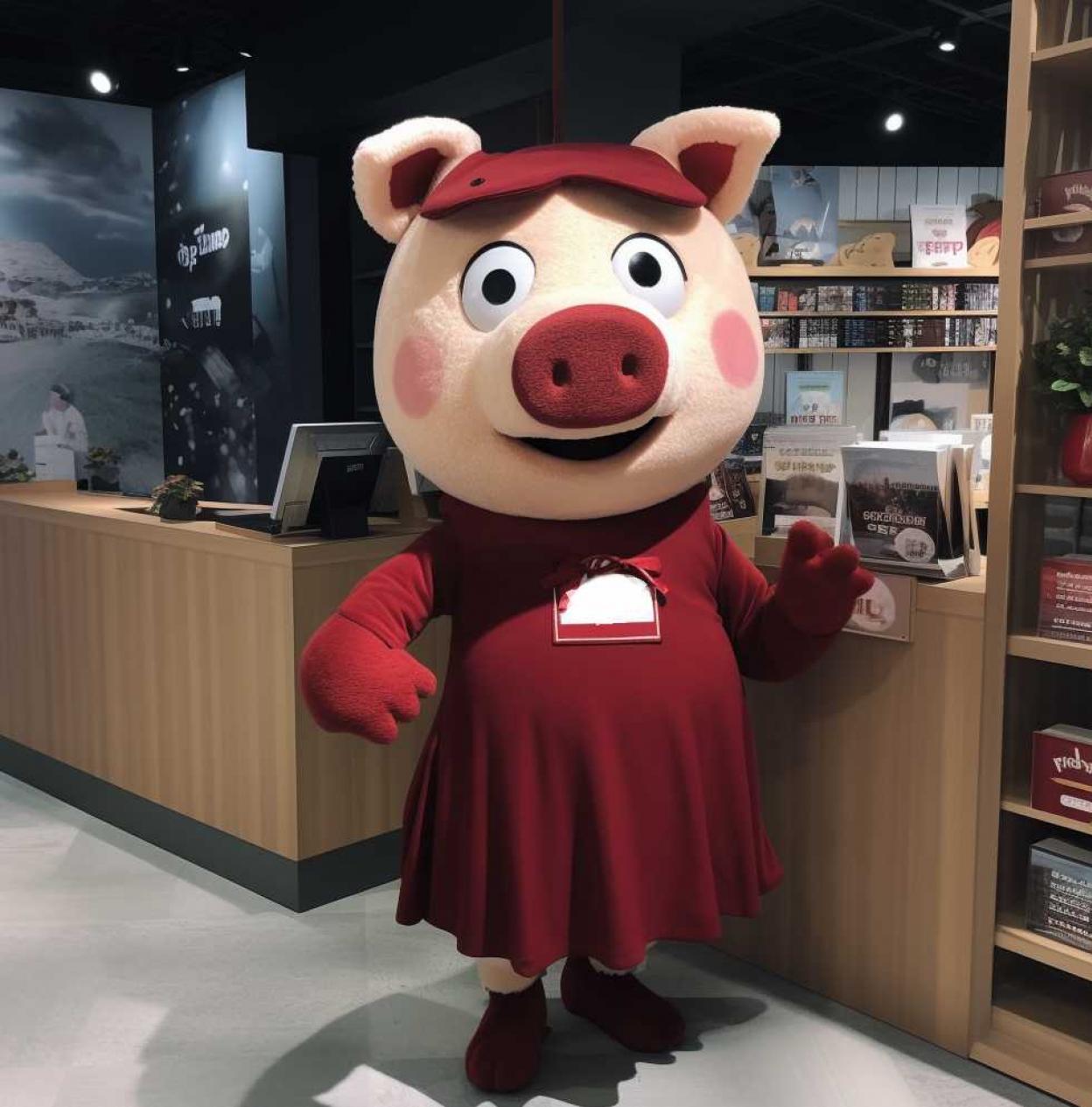 Maskot paní prasátko