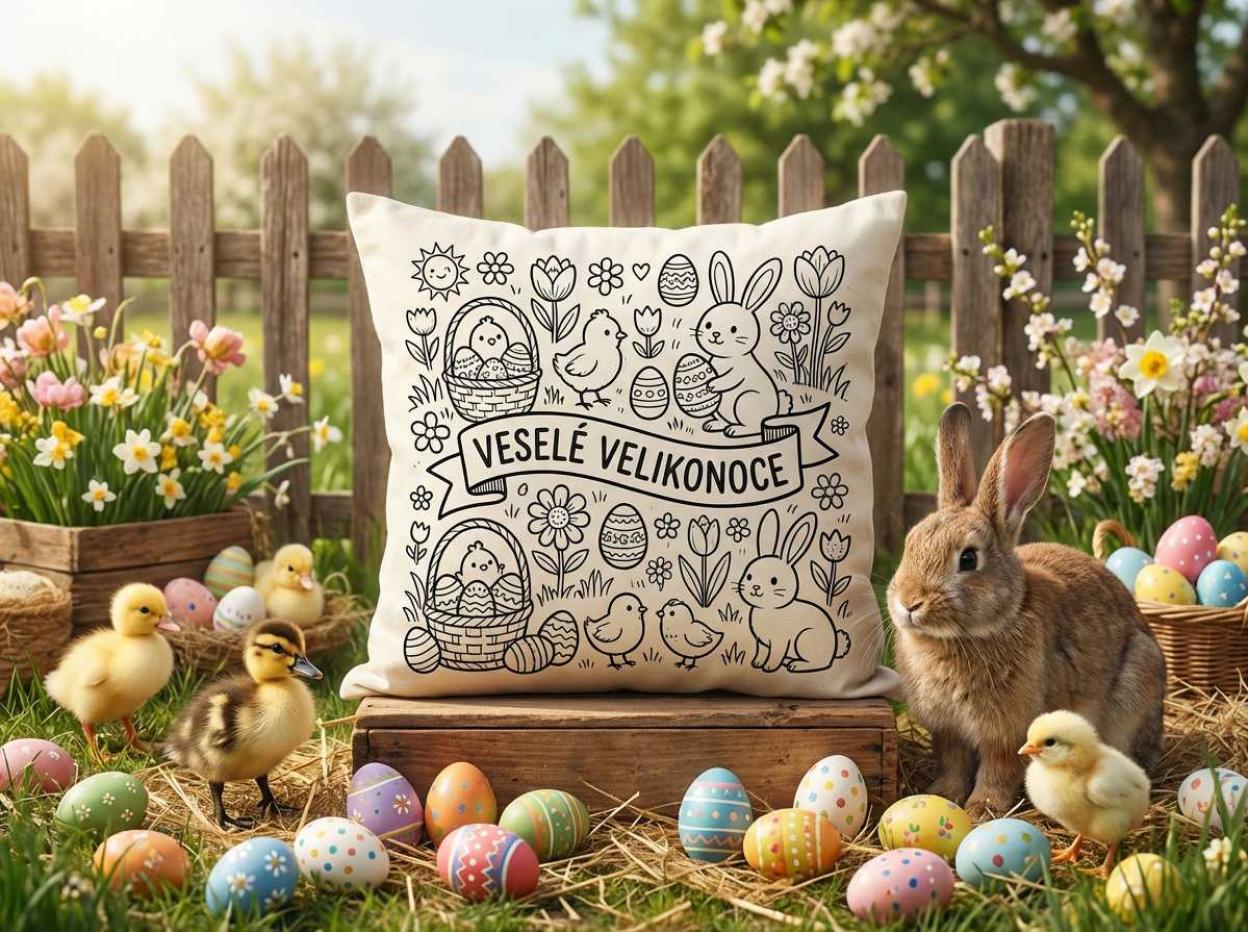 Polštářková omalovánka - VELIKONOCE