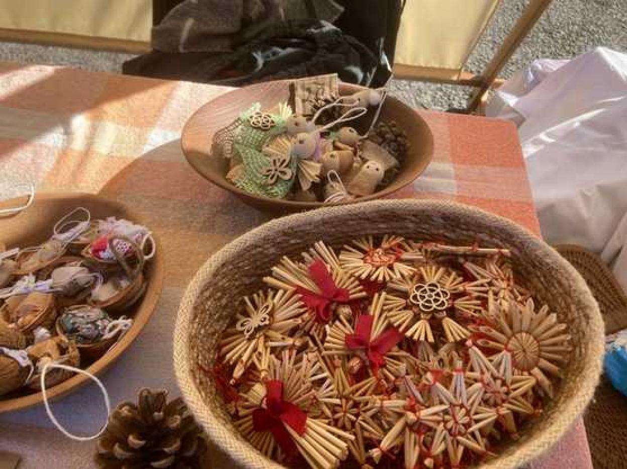 Vánoční ozdoby ze slámy